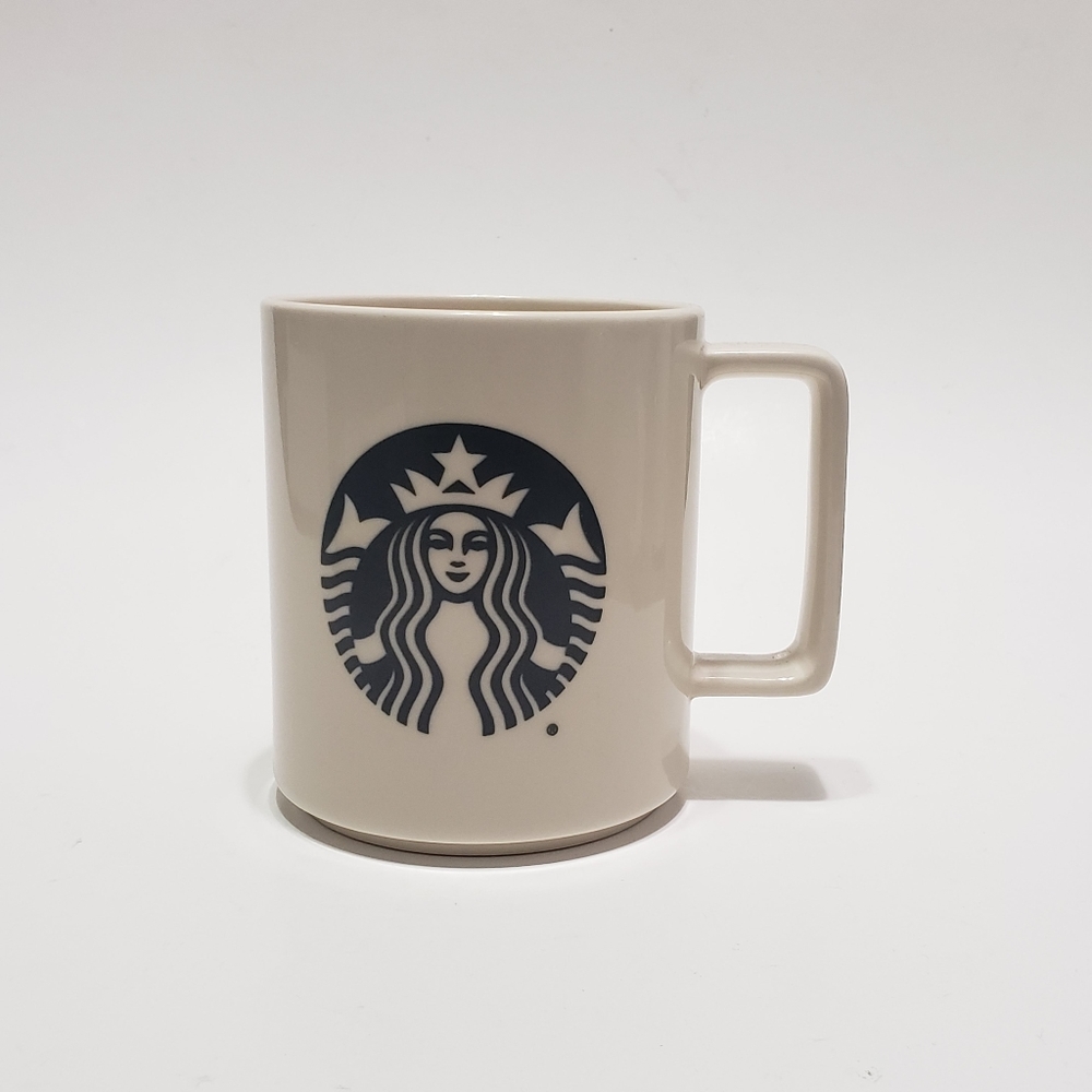 Starbucks 14oz Coffee Mug Siren Logo Cream & Gray